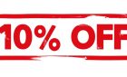 Sconto del 10% fino al 10 maggio